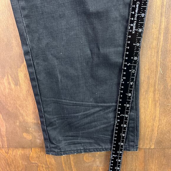 Vintage Projek Raw Mens Jeans Black Baggy Distressed Slim Fit Straight Leg 38x31 - Picture 8 of 12